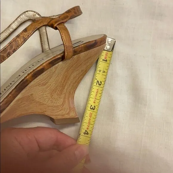 PETER KAISER KORK KALYA WEDGE SANDALS. NEW
