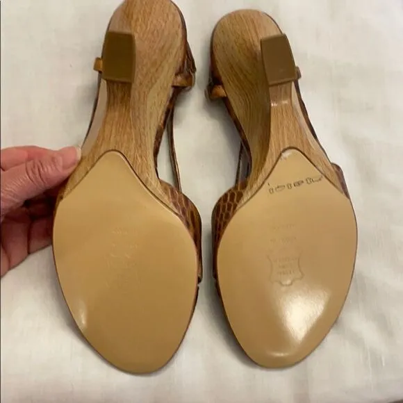 PETER KAISER KORK KALYA WEDGE SANDALS. NEW