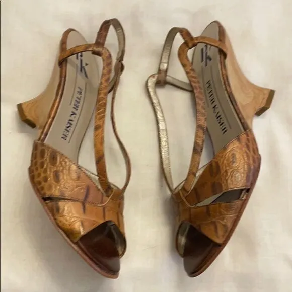 PETER KAISER KORK KALYA WEDGE SANDALS. NEW