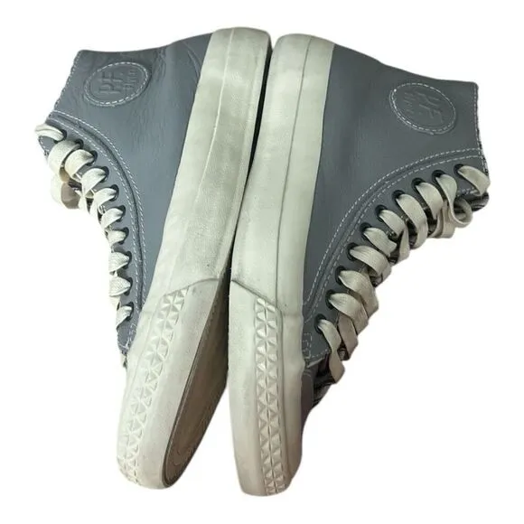 PF Flyers Posture Foundation Hi Top Grey Shoes Rigid Wedge Vulcanized Women 7