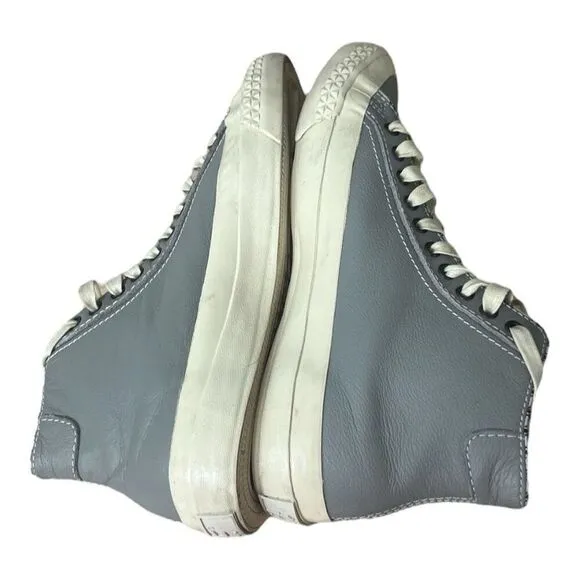 PF Flyers Posture Foundation Hi Top Grey Shoes Rigid Wedge Vulcanized Women 7