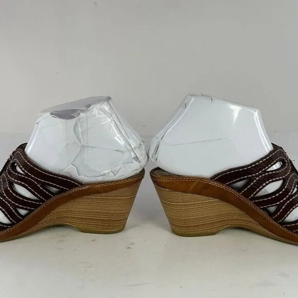 Pikolinos Capri Cut out Comfort Yellow Wedge US 7.5 Slide Sandals Shoes