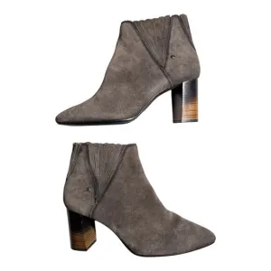 Pikolinos Salamanca Lead Gray Block Heel Pointed Toe Chelsea Ankle Boots 41 10.5