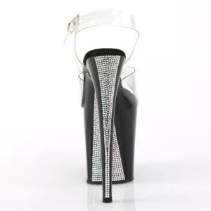 Platform Clear Rhinestone High Heel Shoes