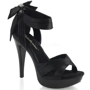 Platform Criss Cross Satin Bow High Heel Shoes