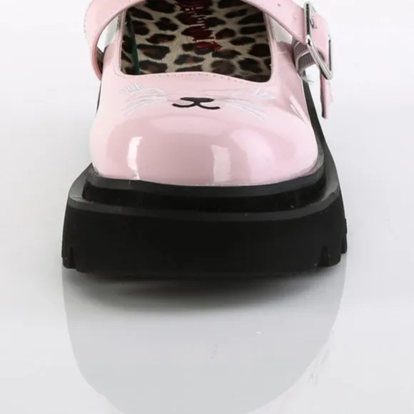 Platform Maryjane Cat Kitty Face Gothic Shoes
