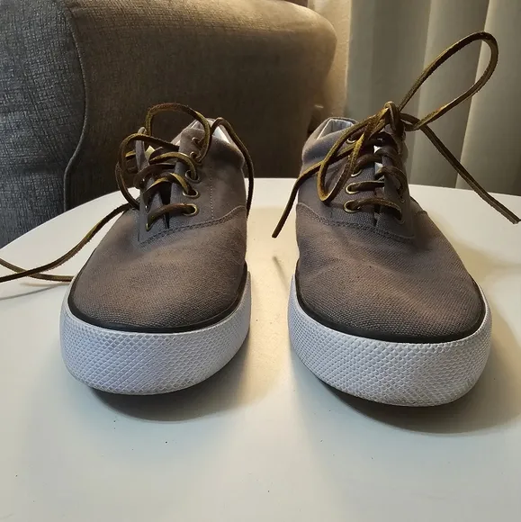 Polo Ralph Lauren Forestmont II Gray Canvas Casual Neutral Academia Shoes 8.5