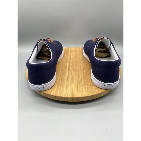 Polo Shoes Mens Size 11.5 Blue Casual Forestmnt II Sneakers Lace Low Logo Canvas