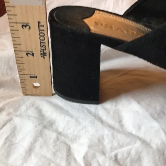 Prada black suede platform shoes