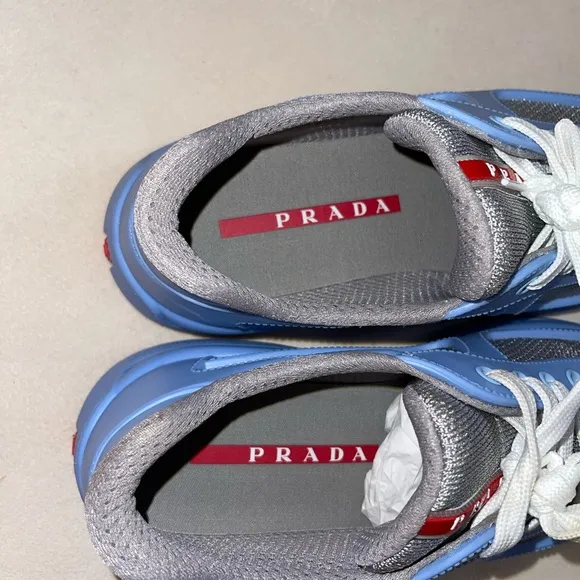 Prada Blue and Gray Women's Sneakers
