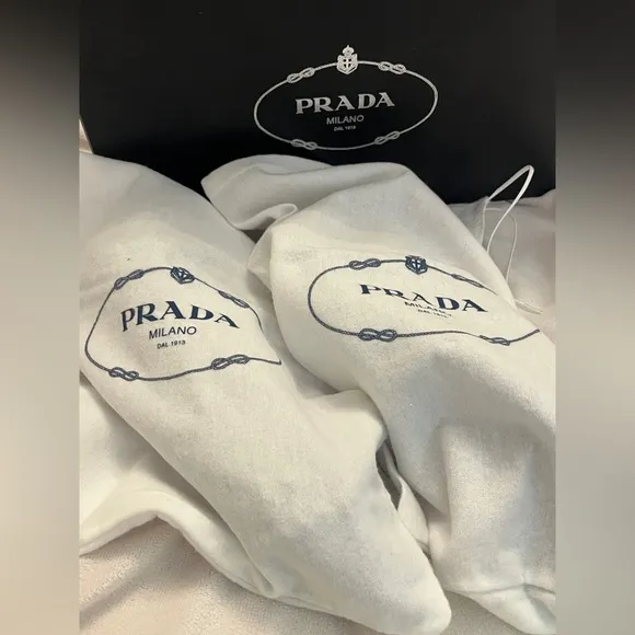 PRADA Calzature Donna EUC Pumps Shoes Box Original shoe Dust bags Suede Sz 38.5