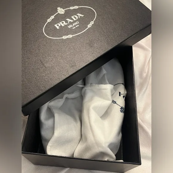 PRADA Calzature Donna EUC Pumps Shoes Box Original shoe Dust bags Suede Sz 38.5