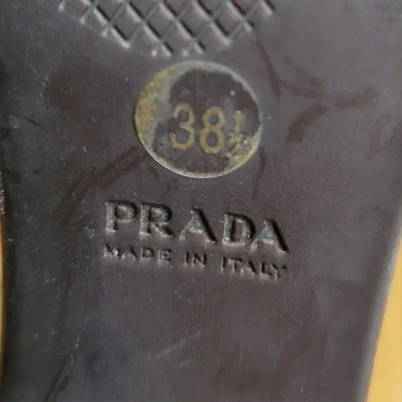 PRADA Patent Leather Heels Mustard Yellow 38 1/2 US 8