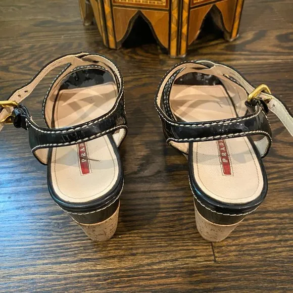 Prada Wedge Sandals Size 38