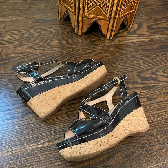 Prada Wedge Sandals Size 38