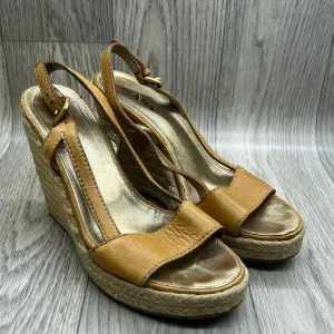 Prada Wedge Tan Espadrilles