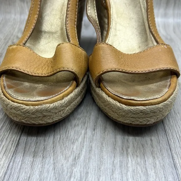 Prada Wedge Tan Espadrilles