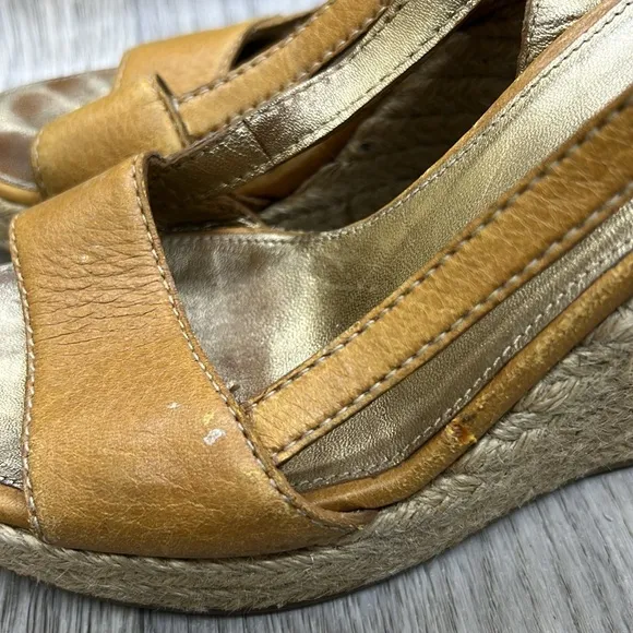 Prada Wedge Tan Espadrilles
