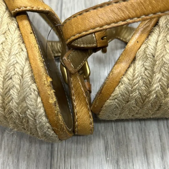 Prada Wedge Tan Espadrilles