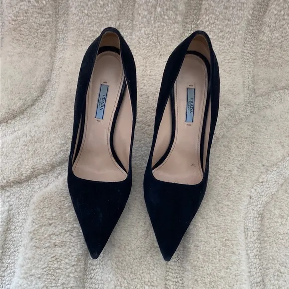 PRADA |  Women's Black Suede Heels