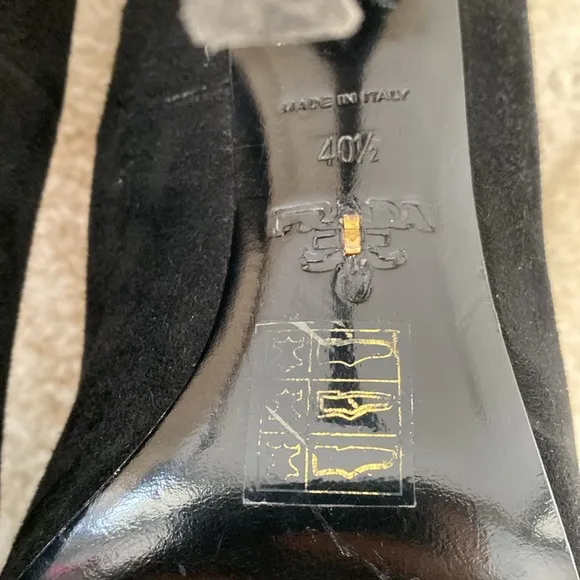 PRADA |  Women's Black Suede Heels
