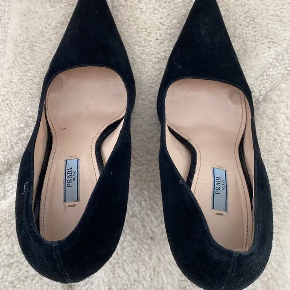 PRADA |  Women's Black Suede Heels