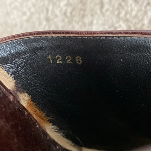 PRADA Women's‎ Size EU 37.5 US 7.5 Pony Hair Clog Mules Heels Shoes St Leopardo