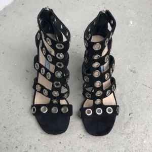 Prada rivet heeled sandals