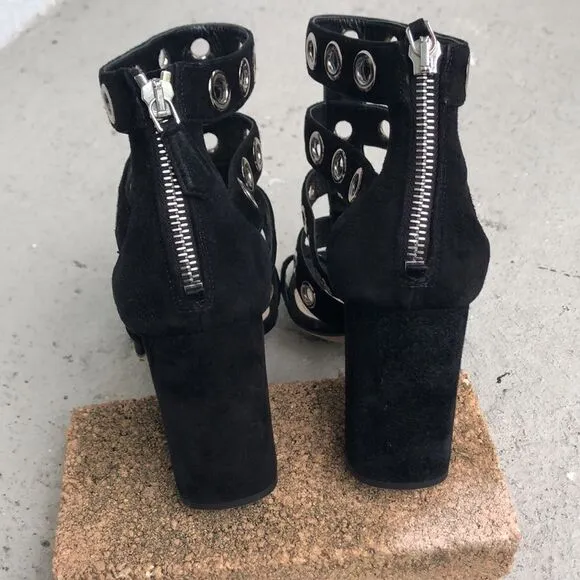 Prada rivet heeled sandals