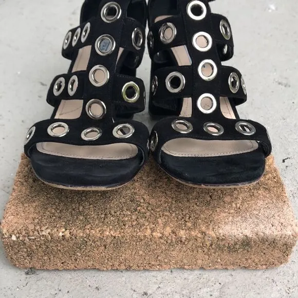 Prada rivet heeled sandals