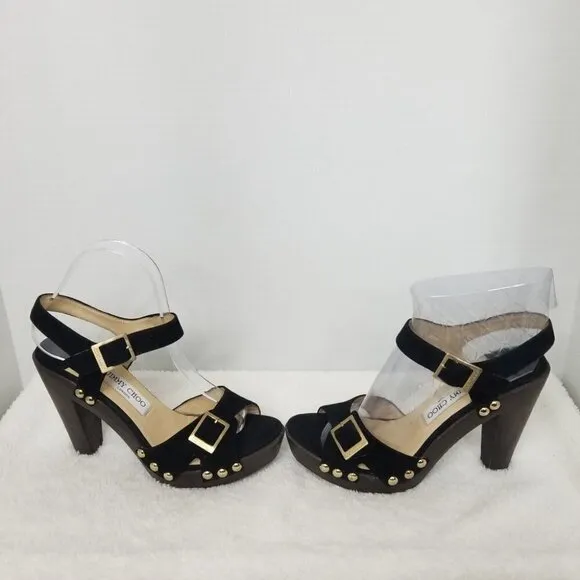 PRICE DROP-Jimmy Choo Black Suede Sling Back sandals
