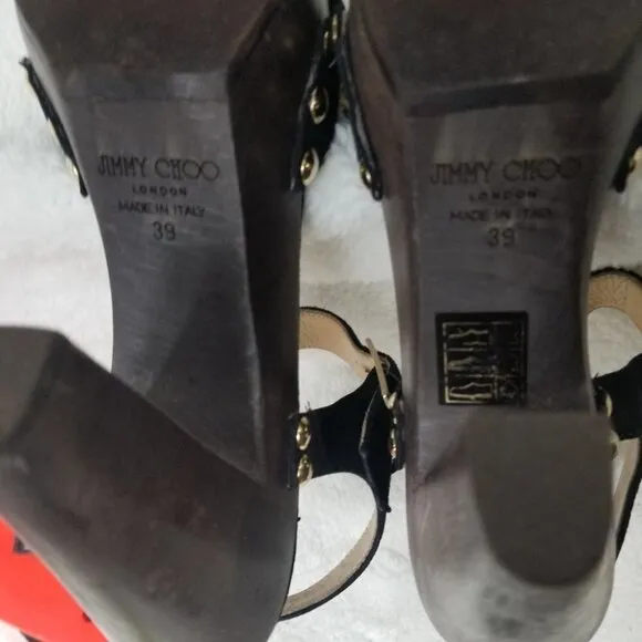 PRICE DROP-Jimmy Choo Black Suede Sling Back sandals