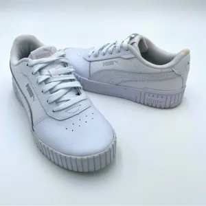 Puma Carina 2.0 Leather Chunky Lace Up Platform Tennis Shoes Sneakers Size 7