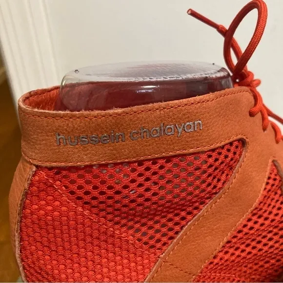 Puma Hussein Chalayan Hakkoda Summer Orange Leather/Mesh Hidden Wedge Sandals