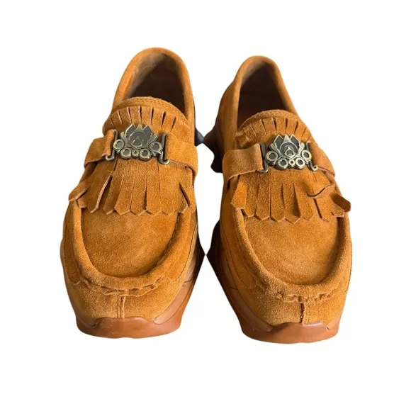 Puma Nitefox Palomo Men's Orange Suede Loafers