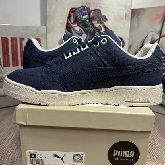 Puma Slipstream Lo Shroom Lace Up  Mens Navy Blue Sneakers Casual Shoes sz 10,12