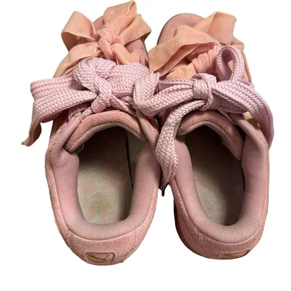 Puma Suede Classic Pink Womens Size 8 M Sneakers Casual Shoes Bow Coquette a19