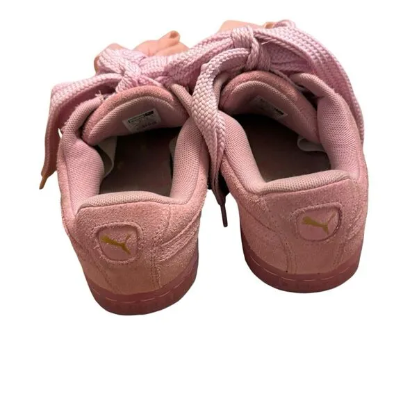 Puma Suede Classic Pink Womens Size 8 M Sneakers Casual Shoes Bow Coquette a19