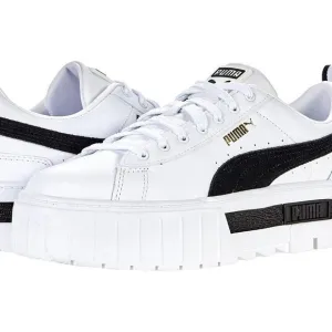 PUMA Womens Mayze Platform Sneakers Shoes 100% Leather  593an