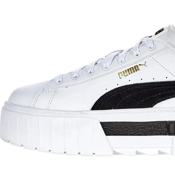 PUMA Womens Mayze Platform Sneakers Shoes 100% Leather  593an
