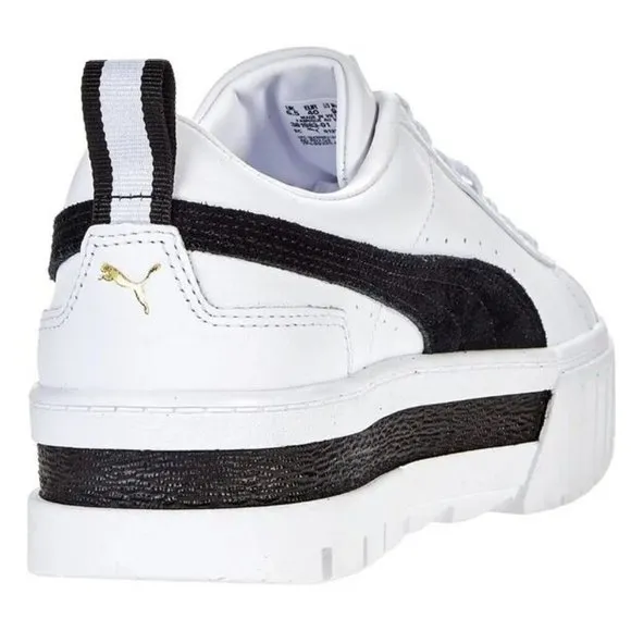PUMA Womens Mayze Platform Sneakers Shoes 100% Leather  593an