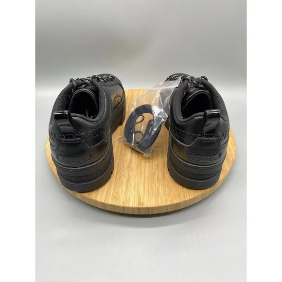 Puma X  Dua Lipa Shoes Womens Size 10 Black Platform Sneaker Lace Low 388013-01