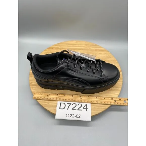 Puma X  Dua Lipa Shoes Womens Size 10 Black Platform Sneaker Lace Low 388013-01