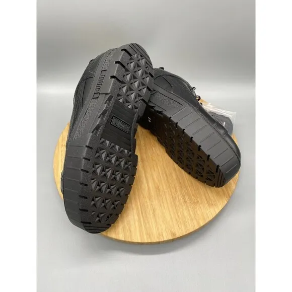 Puma X  Dua Lipa Shoes Womens Size 10 Black Platform Sneaker Lace Low 388013-01