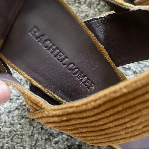 Rachel Comey Brown Corduroy Block  Heel  Sandals size 7