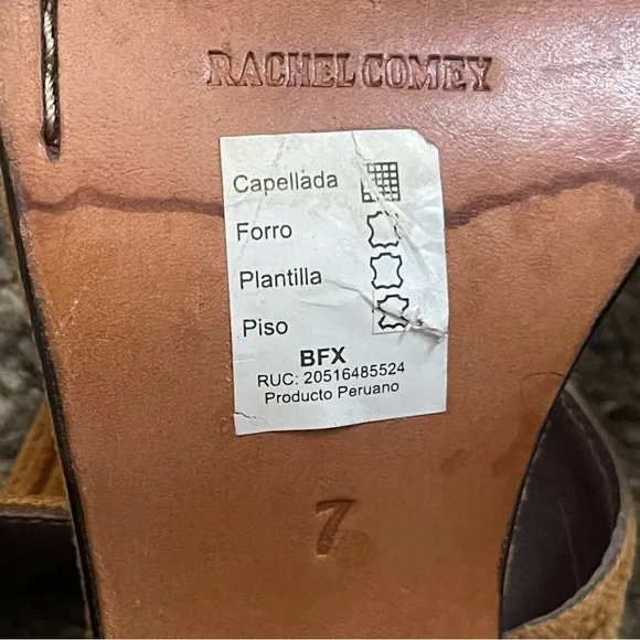 Rachel Comey Brown Corduroy Block  Heel  Sandals size 7