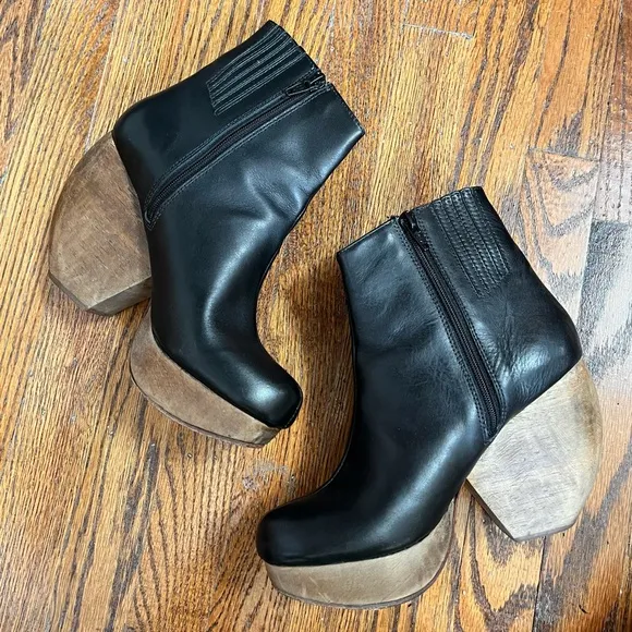 Rachel Comey Petra wooden heel leather ankle boots