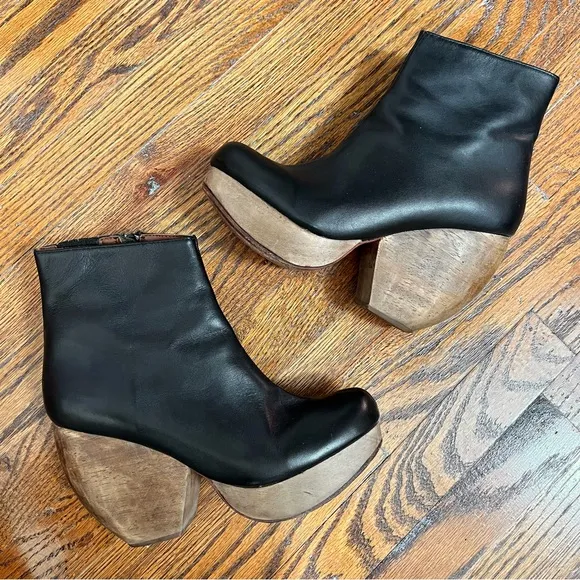 Rachel Comey Petra wooden heel leather ankle boots