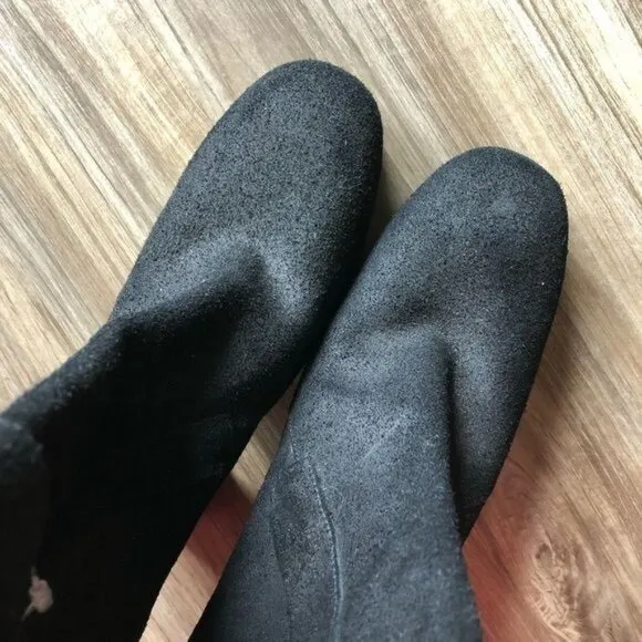 Rachel Comey Suede Heeled Midi Strap Block Heel Boots Booties