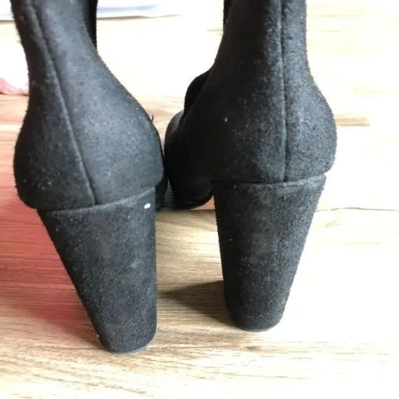 Rachel Comey Suede Heeled Midi Strap Block Heel Boots Booties
